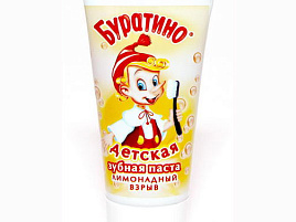 Зубная паста Детская Буратино 75гр.Лимонадный взрыв(Самара)0954