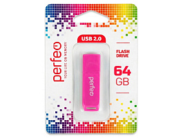 Флеш-драйв Perfeo USB 64Gb C11 розовый