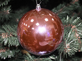 Шар 12см ЕК0095 Блестящий сирень