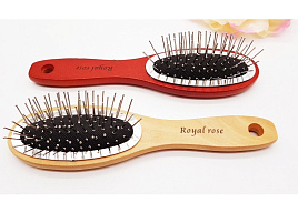 Расческа массажная мет. дерев. 2781 SHW