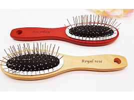 Расческа массажная мет. дерев. 2781 SHW