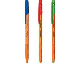 Набор ручек 3цв. CBp_70103 Berlingo "Tribase orange" 0,7мм, европодвес