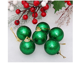 Шар 4см 652-011 Блестящее напыление зеленый 1шт