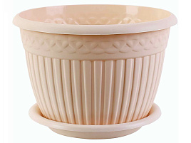 Кашпо цветочное 15л Византия КШ-1176 пудровый с/п