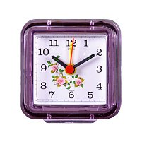 Будильник В1-007 Розочки розовый