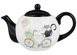 Чайник заварочный керамика 580мл 824-133 Котейка в/уп