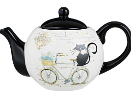 Чайник заварочный керамика 580мл 824-133 Котейка в/уп