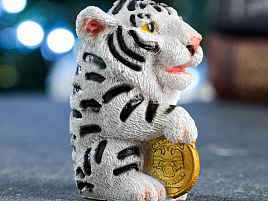 Статуэтка 7291072/2051 Тигр с рублем 6см