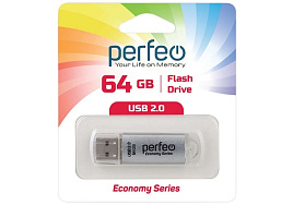 Флеш-драйв Perfeo USB 64Gb E01 серебро