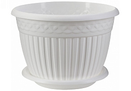 Кашпо цветочное 3л Византия КШ-4467 белое