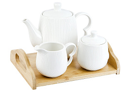 Чайный набор 3пр 2630305 Naturel на бамбуковой подставке