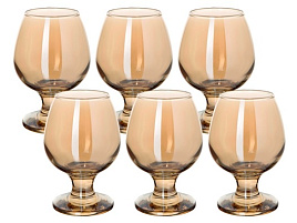 Набор бокалов для коньяка 6шт ME483/05/5853 Золотистый мед  250мл