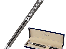 Ручка Galant подар. 143509 "MARINUS", корпус оружейный металл, детали хром, узел 0,7 мм, синяя