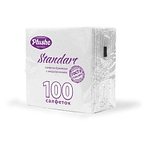 Салфетки 100л.Plushe Standart Белая