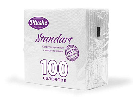 Салфетки 100л.Plushe Standart Белая
