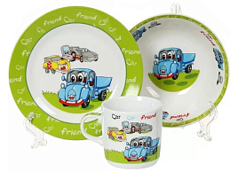 Набор для завтрака детский 292092/С425 Синий грузовик 3пр