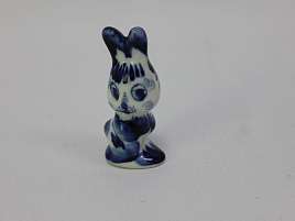 Сувенир Гжель Кролик №28 (боком)