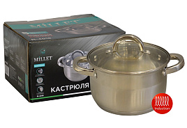 Кастрюля нержавейка 2,8л Millet M-4018/1345 индукция