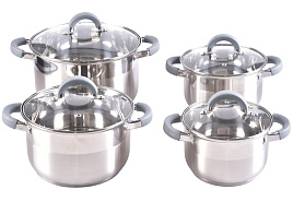 Набор кастрюль нержавейка 4пр(2+2,8+3,8+6,5л) Millet M-504/3400