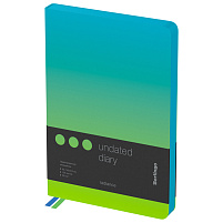 Ежедневник А5 Berlingo UD0_93503 "Radiance", голубой/зеленый градиент,136л., кожзам