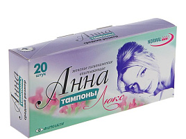 Тампоны Анна 20шт.№1 средний размер 0596