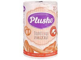 Полотенце бумажное Plushe 1шт.2-х сл.30м аромат выпечки