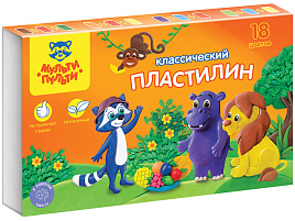 Пластилин 18цв. Приключения Енота КП_10211, 360гр. со стеком