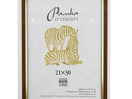 Ф/рамка 30*40 205 пластик Коричневый/Золото