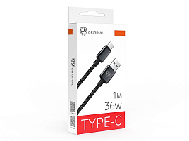 Кабель ZINC 931-612 USB(A)-Type-C BY 1м черный