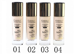 Крем тональный с дозатором Farres All Matte 4050 тон 02 Топленое молоко spf 30 40мл