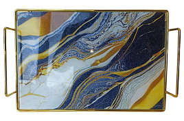 Поднос стеклянный прямоугольный 127-631 31,6*21,3см