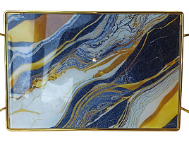 Поднос стеклянный прямоугольный 127-631 31,6*21,3см