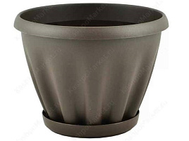 Кашпо цветочное 2л Знатное 044171/302Ш шоколад с/п