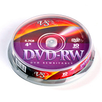 DVD-RW диск VS 4,7 Gb (4х ) кейкбокс (10)
