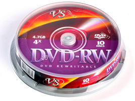 DVD-RW диск VS 4,7 Gb (4х ) кейкбокс (10)