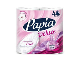 Туалетная бумага Papia Deluxe 4шт.4-х сл. Дольче Вита 0136