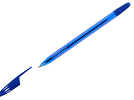 Ручка Стамм РШ-30398 "555" синяя, 0,7мм, тонированный корпус