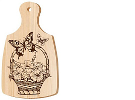 Выжигание в рамке 04140 Корзина цветов