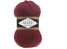 Пряжа Alize Бордо (5) 240м 140гр 51%акрил 49%шерсть Турция