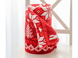 Плед-покрывало 150*200 Павлина олени красные 510562/5847