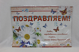 Гирлянда с плакатом "Поздравляем" 700-347-Т