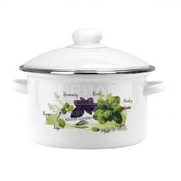 Кастрюля эмаль 3л 01-Б1612/4 Базилик