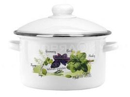 Кастрюля эмаль 3л 01-Б1612/4 Базилик