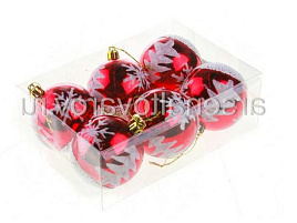 Шар 6см BA072 Елка в снегу 1шт