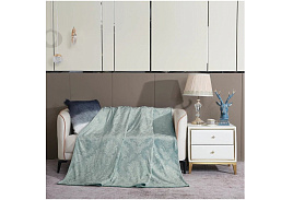 Плед-покрывало 150*200 велсофт жаккард, голубой 150/169-FRE/LA 4392