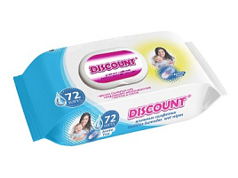 Влажные салфетки Детские 72шт Discount с клапаном