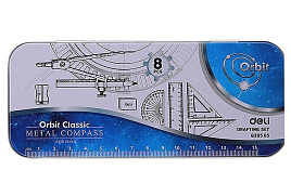 Циркуль Deli EG30505 корпус ассорти металл в компл.:8 предметов