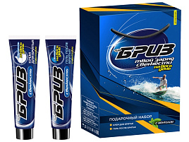 Набор мужской Бриз №1265 Настроение(крем д/бр.75мл+гель п/бр.75мл)