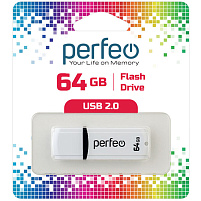 Флеш-драйв Perfeo USB 64Gb C02 белый