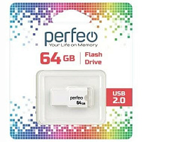 Флеш-драйв Perfeo USB 64Gb M01 mini белый